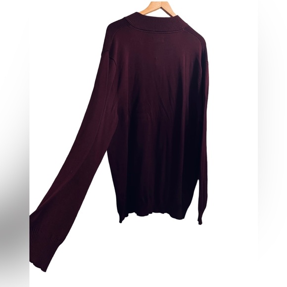 Columbia NWT Casual Knit Button Up Henley Men’s XXL Maroon Sweater - Picture 10 of 12